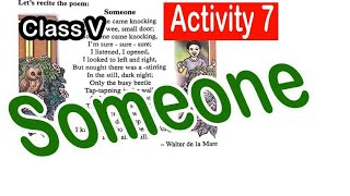 class 5 english  someone  activity 7 [upl. by Kelci897]