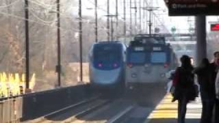 Acela races Amtraks keystone by Hamilton NJ [upl. by Shell551]