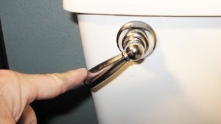 Home maintenance toilet running flushing handle stuck froggy [upl. by Jackquelin939]