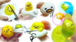 Cutting Open Gudetama Squishy Squeeze Toy Compilation [upl. by Gellman]