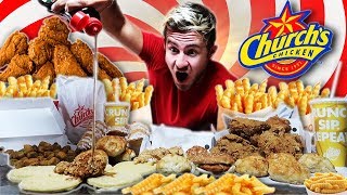 THE SUPERCHARGED CHURCHS CHICKEN MENU CHALLENGE 12000 CALORIES [upl. by Garcon]