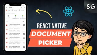 React Native Document Picker  Upload Images Pdf in React Native Application [upl. by Albrecht]