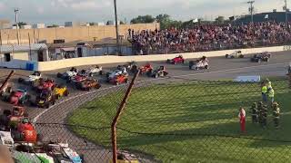 Hard Crash at Anderson Speedway Little 500 [upl. by Gamaliel]