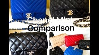 CHANEL MINI FLAP COMPARISON Square vs Rectangular Long chatty [upl. by Krishnah164]