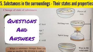 6th Std  Science  Chapter 5 Substances in the surroundings  their states and properties answers [upl. by Akemrehs779]