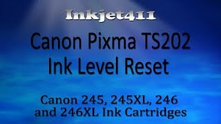 Canon Pixma TS202 Ink Level Reset Procedure [upl. by Nitsyrc454]