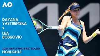 Dayana Yastremska v Lea Boskovic Highlights  Australian Open 2024 Qualifying First Round [upl. by Ondrea]