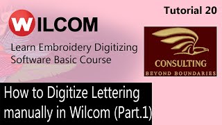 How to Digitize Lettering manually in Wilcom Part 1 [upl. by Assirod]