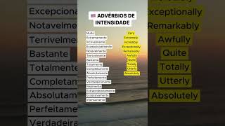 Advérbios de Intensidade em inglês [upl. by Neehcas]