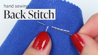 Back Stitch Hand Sewing Embroidery  Appliqué [upl. by Ratcliffe]