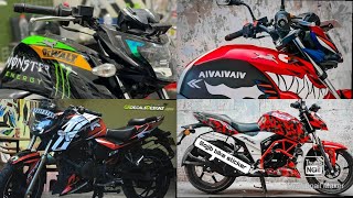 Apace RTR 4v modified stickers bd top10apace4vmodifiedstrikerbdbiketop10indiaworldTVS [upl. by Kat]