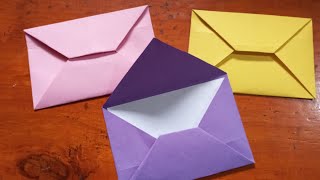 How To Make a Letter paper ENVELOPEOrigami envelope tutorial [upl. by Riccardo172]