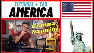 Gianna Nannini quotAMERICAquot Tutorial chitarra con TAB [upl. by Harolda]