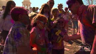 Holi Festival of Colors 2013  Krishna Temple Spanish Fork Utah [upl. by Dena296]