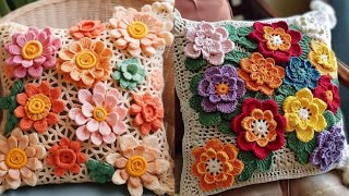 TOP 50 BEAUTIFUL EASY TRENDY CROCHET CUSHION COVERS IDEAS FREE PATTERN DIY PROJECTS [upl. by Bettencourt]