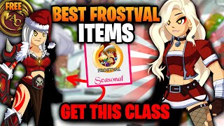 The Best Frostval Seasonal Items 2 Classes AQW [upl. by Noryk697]