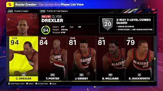 NBA 2K25 Portland Trail Blazers 9192 classic team  Jordan Era [upl. by Marek635]