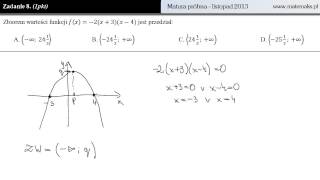 Zadanie 8  matura próbna  listopad 2013 [upl. by Aillicsirp]