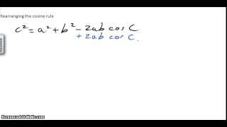 Rearranging the cosine rule [upl. by Daus]