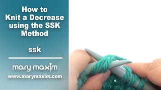 Learn How to Knit for Beginners SSK Decrease Knitting Stitches with Slow Motion [upl. by Enniroc205]