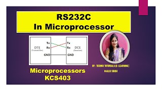 Unit 5 L6  RS232  RS232C in Microprocessor [upl. by Edla]