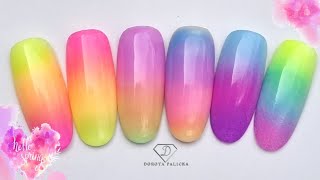 How to do gel polish ombre nails 3 Colour ombre nail art 🤗 Easy nail art at home for beginners [upl. by Tacita362]