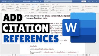 How to Add Citation and References in Word [upl. by Yesrod]