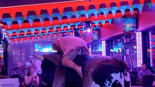 mechanical ladies bull ridding August 23rd 2023 in benidorm Spains 🐂 [upl. by Mera687]