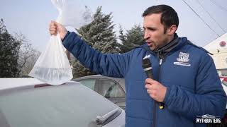 Deicing your car with the Hot Water bag Does it work  Trade Price Myth Busters [upl. by Cnahc126]