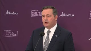 COVID19 Alberta will return to Step 1 restrictions Premier Kenney announces – April 6 2021 [upl. by Macmullin]