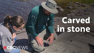 Touring Mikmaw petroglyphs at Kejimkujik National Park [upl. by Bergren]