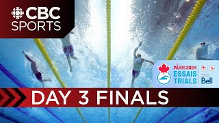 2024 Canadian Olympic amp Paralympic Swimming Trials Finals  Toronto  Day 3  CBC Sports [upl. by Blackburn]