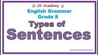 types of sentences grade 8  what is a sentences grade 8  types of sentences class 8  sentences [upl. by Timms]