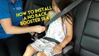 Booster Seats Properly Installing a No Back Booster Seat [upl. by Steele601]