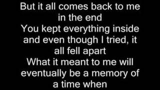 In the end  Linkin Park with lyrics [upl. by Keating686]