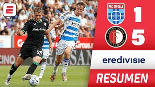 SANTIAGO GIMÉNEZ anotó doblete en la aplastante victoria 51 del FEYENOORD al ZWOLLE  Eredivisie [upl. by Haughay174]