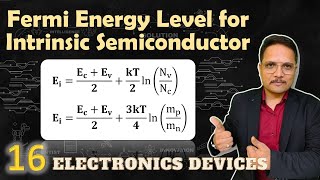 Fermi Energy Level in Intrinsic Semiconductor  Electronics Devices and Circuits  EDC [upl. by Ecydnarb]