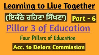 Delors Commission Four Pillars of Education  Learning to Live Together  Pillar 3 [upl. by Witty424]