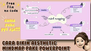 ✨cara bikin aesthetic mindmap pake powerpoint✨ FREE FILE🤍 [upl. by Stavro397]