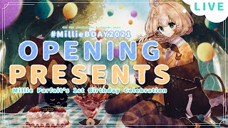 【HAPPY BIRTHDAY】OPENING PRESENTS  ✨ ☆⭒NIJISANJI EN ✧ Millie Parfait ☆⭒ [upl. by Alaham]