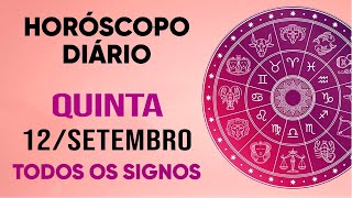 HORÓSCOPO DO DIA  QUINTA DIA 120924  PREVISÕES PARA TODOS OS SIGNOS [upl. by Elleiram]