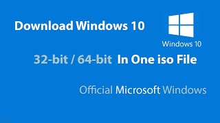 How to Download Windows 10 32bit64bit In One iso File  Official Microsoft Windows [upl. by Betthel]