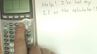 Help I lost my L1 or L2 on the Ti graphing calculator [upl. by Aridan784]