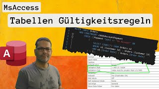 Gültigkeitsregeln in Tabellen  Microsoft Access [upl. by Hctud]