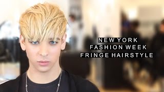 New York Fashion Week Hairstyle  Fringe Hairstyle for Men [upl. by Liborio386]