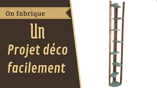 Faire un meuble étagère en bois facilement  Projet décoration en bois facile [upl. by Alliuqaj92]