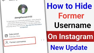 How to Hide Former Username On Instagram 2024  Hide Instagram Old UsernameTurn Off Former Username [upl. by Dole]