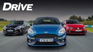 Ford Fiesta ST vs Rivals  Track test by DRIVE Magazine English subs [upl. by Sirehc982]