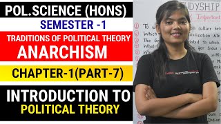 Traditions of Political Theory ANARCHISM BA PolScience Hons Semester 1  STUDYSHIP [upl. by Sarnoff]