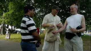 Vaisesika Prabhu distributes books Boston July 4 2011 [upl. by Anneis]